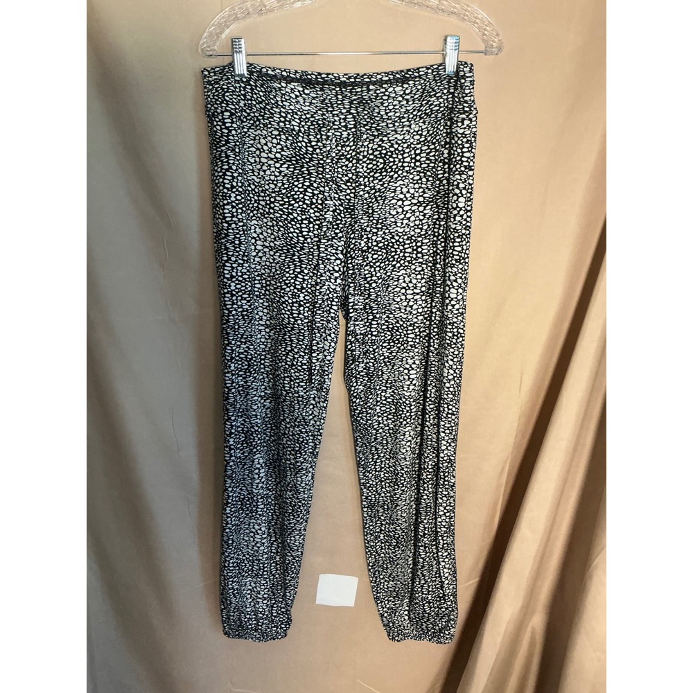 Tart Intimates Pajama Pants Womens Large Black White Pebble Jogger Excellent